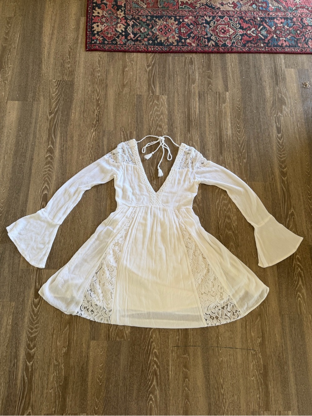 Abercrombie & Fitch White Lace Babydoll Dress XS